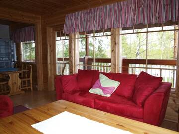 Фото номера Большой коттедж с 4 спальнями и сауной Дома для отпуска Loma-Rantala Cottages г. Тахковуори 4